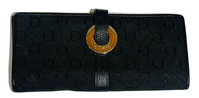 $30 • Buy Oroton Signature Monogram Woman's Wallet With Silver Hardware & Leather Detail