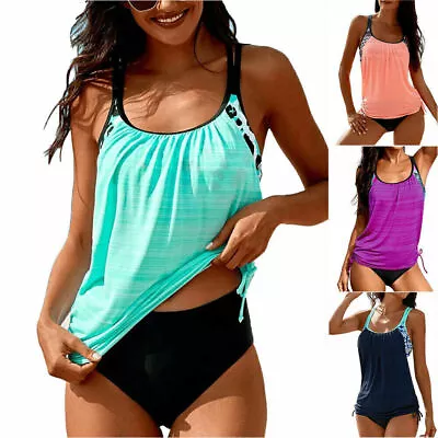 Womens Lady Push Up Bikini Tankini Set Swimwear Bathing Suit Swimsuit Beachwear • $27.39