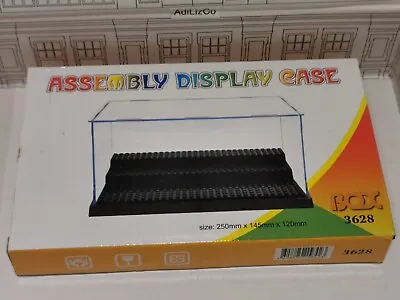 Acrylic Plastic Display Box Case For Minifigures Blocks 3 Steps Green Base • £15