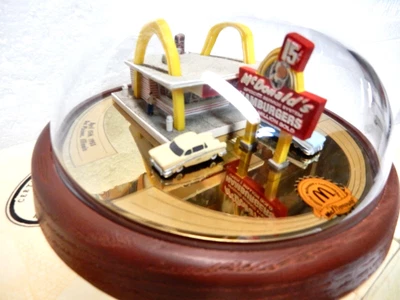 $173.50 • Buy McDonalds Classic Ray Kroc First Restaurant Model Under Clear Cover On Wood Base