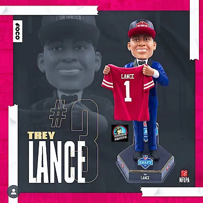 $198 • Buy TREY LANCE San Francisco 49ers 2021 “Draft Day” NFL Limited Edition Bobblehead