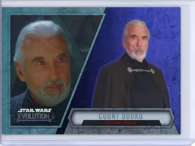 COUNT DOOKU 2016 Topps Star Wars Evolution PURPLE LIGHTSABER Parallel Card #96 • $5.05