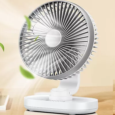 90°Rotatable 4 Speeds Mini USB Desk FanPortable Small Silent Powerful Desk Fan • $15.89