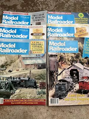 Lot Of 6 Issues Of MODEL RAILROADER Magazine 1980’s • $0.99
