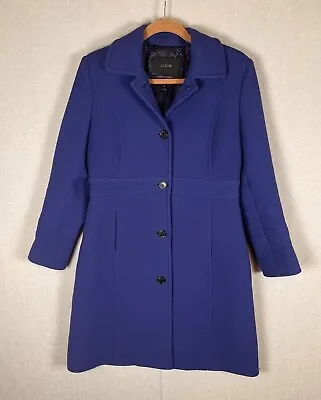 J Crew Classic Lady Day Coat In Italian Double Cloth Wool With Thinsulate Blue • $129.95