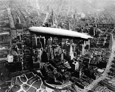 New 8x10 Photo: USS LOS ANGELES Airship Over Manhattan New York 1930 • $11.99