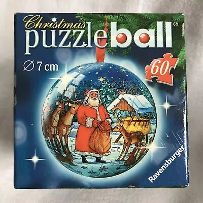 2006 Ornament Puzzle Ball 3D Ravensburger 60 Pieces Winter Fun #09493 6 NIP • $12.99