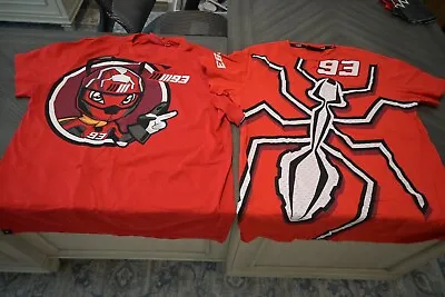 2 Official Marquez 93 Red T Shirts Size L/XL USED But Wore A Couple Times Each • $52