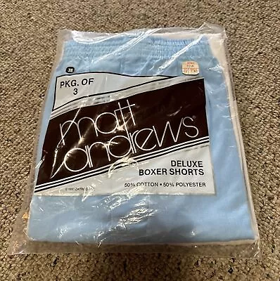 Matt Andrews Collection 3 Men's Vintage 1983 Boxers Underwear Size 38 NOS Sealed • $24.99