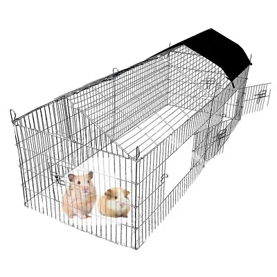 1.8m Pet Rabbit Run Play Pen Guinea Pig Playpen Chicken Puppy Cage Hutch UKDC.. • £25.88