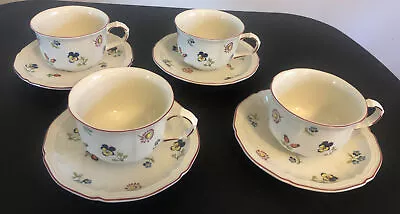 Villeroy & Boch Petite Fleur Cup & Saucer Set Of 4 Luxembourg* • $49