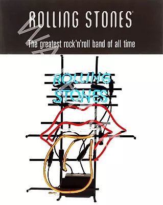 The Rolling Stones - Neon Sign - 1984 Vintage Music Poster • $29.95