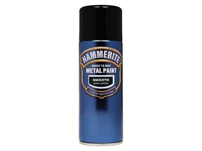 Hammerite Direct To Rust Smooth Finish Aerosol Dark Green 400ml • £16.05