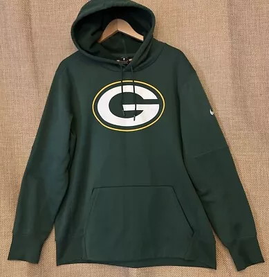 Green Bay Packers Hoodie XL Nike Dri Fit Pullover Sweatshirt Men’s Extra Large • $34.99