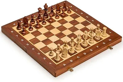 Handmade European Tournament Wooden Chess Set 40cm / 16  - Folding • $68.99