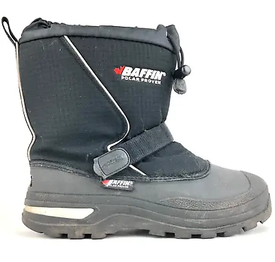 Baffin Mustang Junior Black Snow Boots US Sz 8 Polar Proven Slip On Winter Boot • $39.99