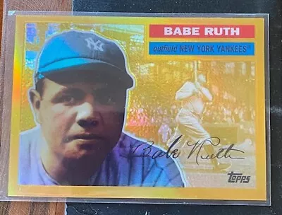 2010 Topps Babe Ruth SP Factory Gold Refractor Short-Print #2/3 RARE • $150