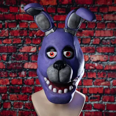 Xcoser FNAF Bonnie Rabbit Cosplay Masks Helmet Latex Full Head Adult Halloween • $47.49