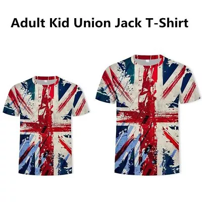 Jubilee Short Sleeve Union Jack T-Shirt Unisex Queen Elizabeth Crew Neck • £6.86