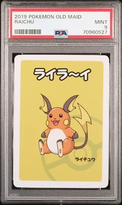 $10 • Buy Pokemon Center Japan Exclusive 2019 Old Maid - RAICHU - PSA 9 MINT