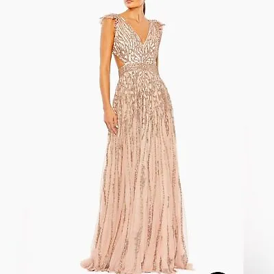 Mac Duggal Embellished Cut-Out Gown Size 8 New $698 • $399