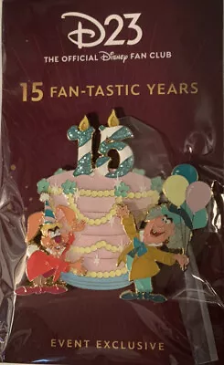 DISNEY DEC Employee Center D23 15th Anniversary Cake Pin LE300 Mad Hatter • £66.53