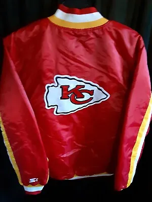 Kansas City Chiefs NFL Men's Quilt Lined Front Snap Starter Jacket XXL • $115.99