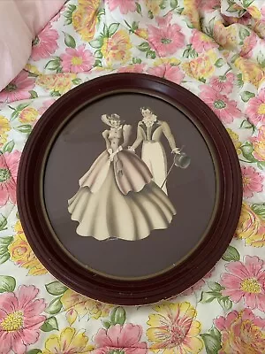 Vintage 1940's Turner Art Print Victorian Southern Belle And Gentleman 20”x17” • $22.50