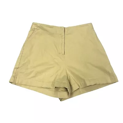 Vintage Esprit Yellow High Waisted Stretchy Shorts Size 3/4 • $13.99