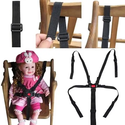 Baby Safety Belt 5 Point Harness Dining Feeding Chair Belts Baby Protection Belt • £5.94