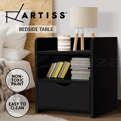 Artiss Bedside Table Side Table Nightstand Storage Drawer Shelf Bedroom Unit • $46.95