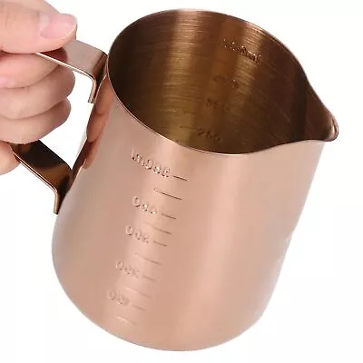 Frothing Cup Coffee Milk Frothing Pitcher Cup 550ML With Scale Rose Gold Sta... • $32.56