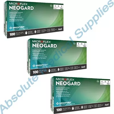 *300-Gloves* Ansell MicroFlex NeoGard Ergoform Neoprene Examination Medium C522 • $44.99