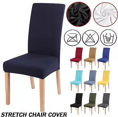 Dining Chair Cover Stretch Seat Covers Spandex Wedding Banquet Washable Party • $12.99