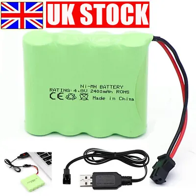 4.8V2400mAh Battery Rechargeable For Electric Remote Control Car Boat Ship Model • £10.89