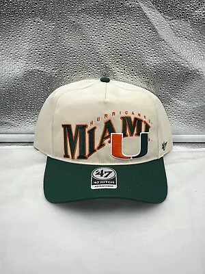 Miami Hurricanes NCAA '47 Brand Natural Two Tone Wave Hitch Adjustable Hat • $38