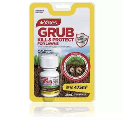 Yates Lawn Grub Kill & Protect For Lawns 38mL Concentrate Covers 475 Sq Metres • $72