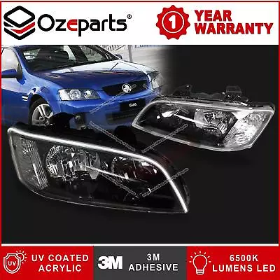 Pair Head Light + Protector With LED DRL For Holden Commodore VE Series 1 06~10 • $286