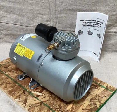 $600 • Buy GAST 1HAB-44-M100X Piston Air Compressor 0.166 HP 115V AC