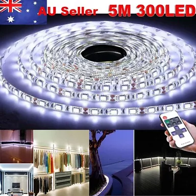 5M 300 LED Strip Lights Cool Warm White DC 12V Waterproof Car Camping Lighting • $7.55