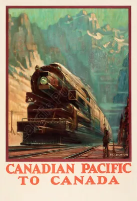 Canadian Pacific Railway To Canada 1940's Vintage Poster • $19.95