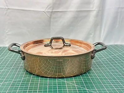 Matfer Bourgeat Copper Saute Pan Brazier With Lid 9 1/2 • $500