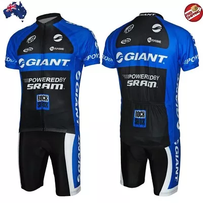 Men Giant Bicycle Cycle Clothes Sleeve Shirt Jersey Shorts Pants Cycling Suit • $42.95