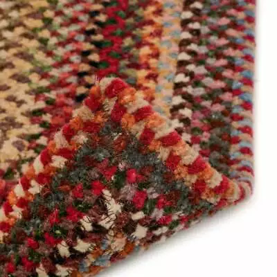$130 • Buy Capel Rugs Eaton Wool Soft Chenille Braided Country Rectangle Rug Multi 900