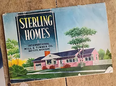 Sterling Homes 1954 Mail-Order Pre-Cut House Catalog Mid Century Architecture • $25