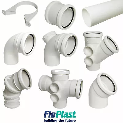 FLOPLAST  110mm 3 Metre White Soil Pipe And Fittings Bend DIRECT • £2.31