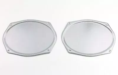 Vintage CHROME Metal Mesh Speaker Grill Cover Package Tray 6X9 Lowrider PAIR • $75.50