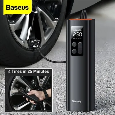 Baseus Inflator Pump 12V Portable Car Air Compressor Tyre Inflator For Bicycle • $39.10