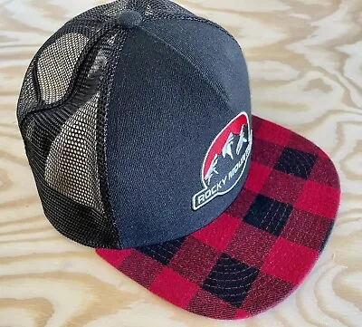 ROCKY MOUNTAIN Buffalo Plaid Embroidered Mesh Trucker Hat Cap ATV / MC • $12