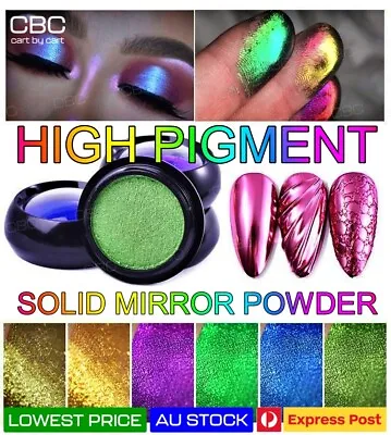 $89.59 • Buy Solid Nail Art Powder Mirror Metal Duo Chrome HIGH Pigment Glitter Multicolor AU